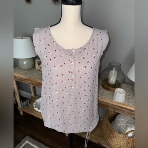 LOFT sleeves floral blouse size M